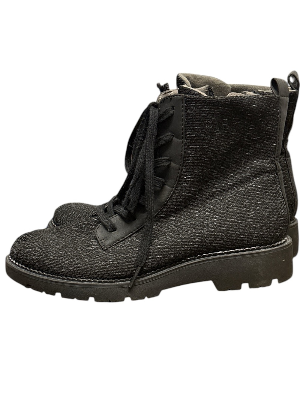 Eurosoft by Sofft Blaike Black Lace-Up Women's Combat Boots with Side Zip